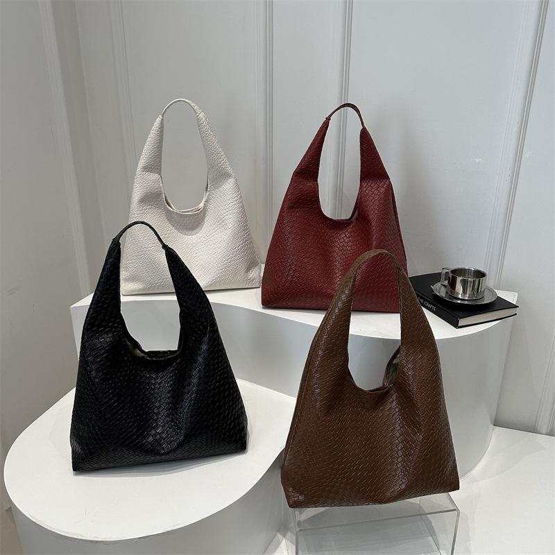 Autumn Women's Bags Fashion Casual Soft Leather Tote Bags Niche High-end Shoulder Bags Large-capacity Commuter Armpit Bags