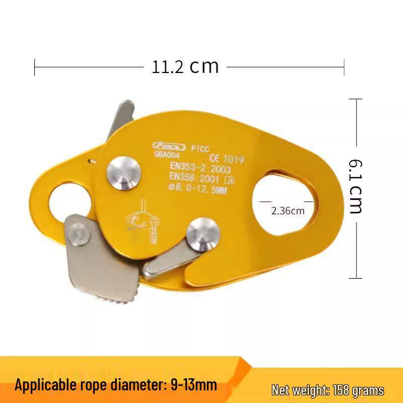 Bezpečnostní zařízení pro vysokohorské skalní lezení: Samosvorný lanový blokant a nástroj pro zachycení pádu