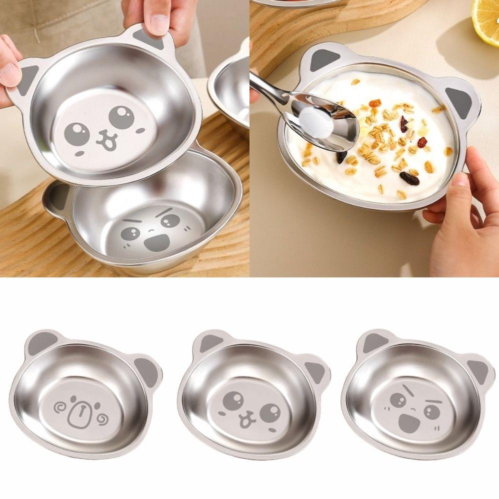 Cute Bear Design Kid Meal Bowl Anti Scalding Salad Bowl Portable Kid Dinner Bowl  Tableware