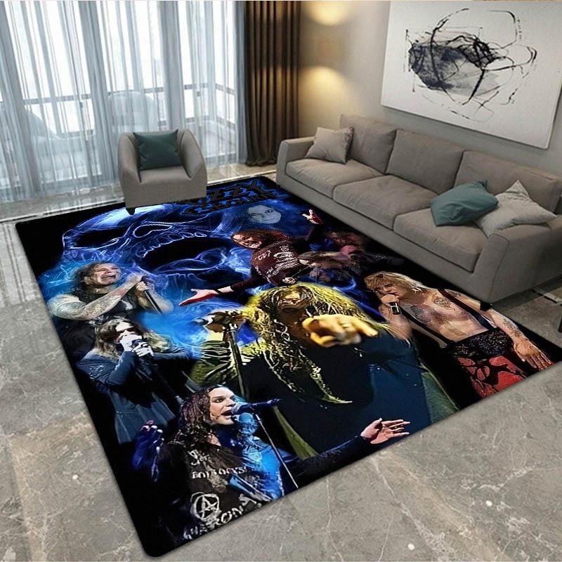 Tappeto stampato Ozzy Osbourne Soggiorno camera da letto tappeti antiscivolo Tappetino yoga zerbino Tappeto da esterno tappeto kawaii regalo di compleanno