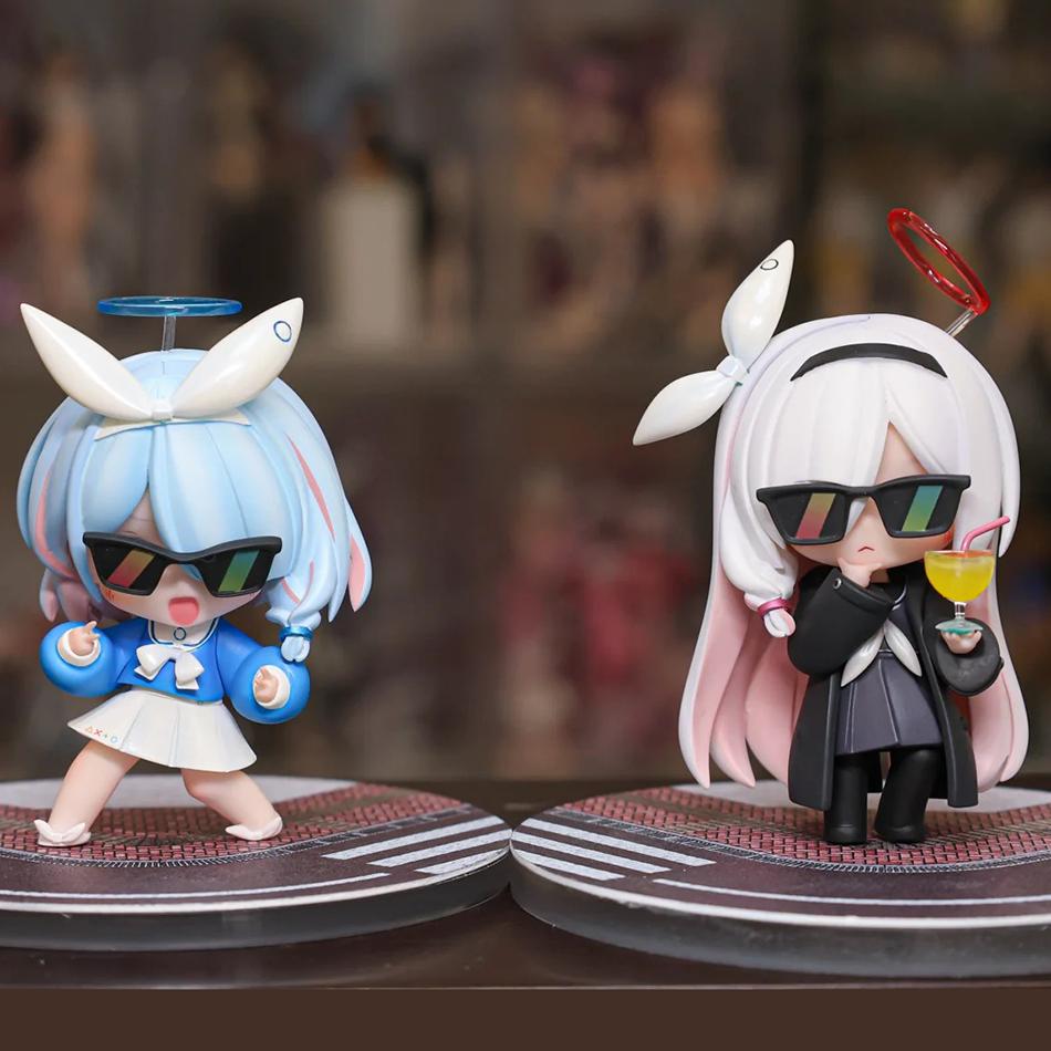 New Blue Archive Anime Figurine Arona Prana Game Character Q Version Cartoon Collectible Model Face Changing Toy Decoratio Gifts