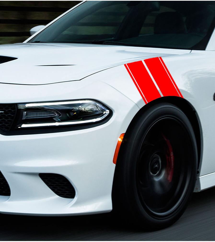 Premium Quality Hash Racing Stripe Decal For Car Truck Suv Fender Hood Bumper