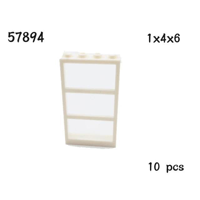 MOC Parts House Block 1x4x6 Door Frame Smart Windows 10 Pack 60596 60616 60803 57894 60623 60621 92589