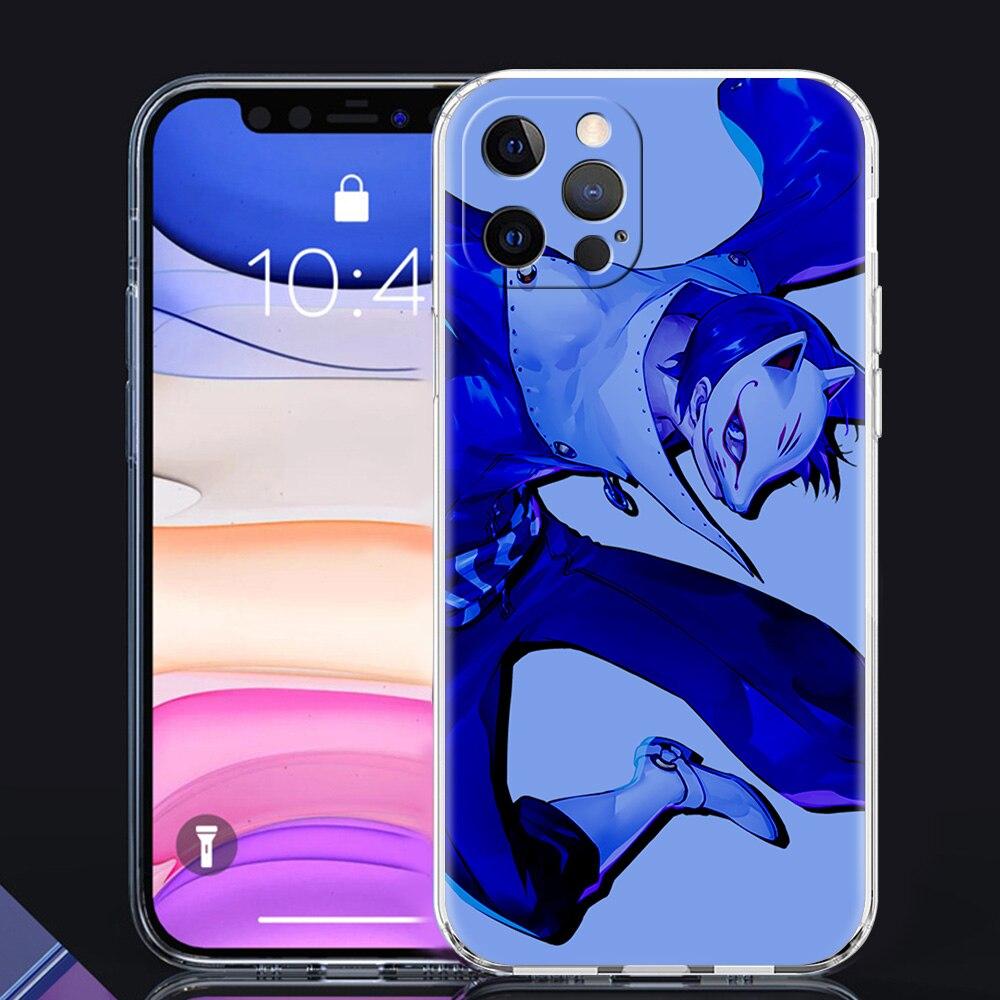 Persona 5 P5 Joker Luxury Phone Case For iPhone 14 13 Pro 11 12  Max X XR XS 7 8 Plus SE Clear Soft Silicone Cover Fundas