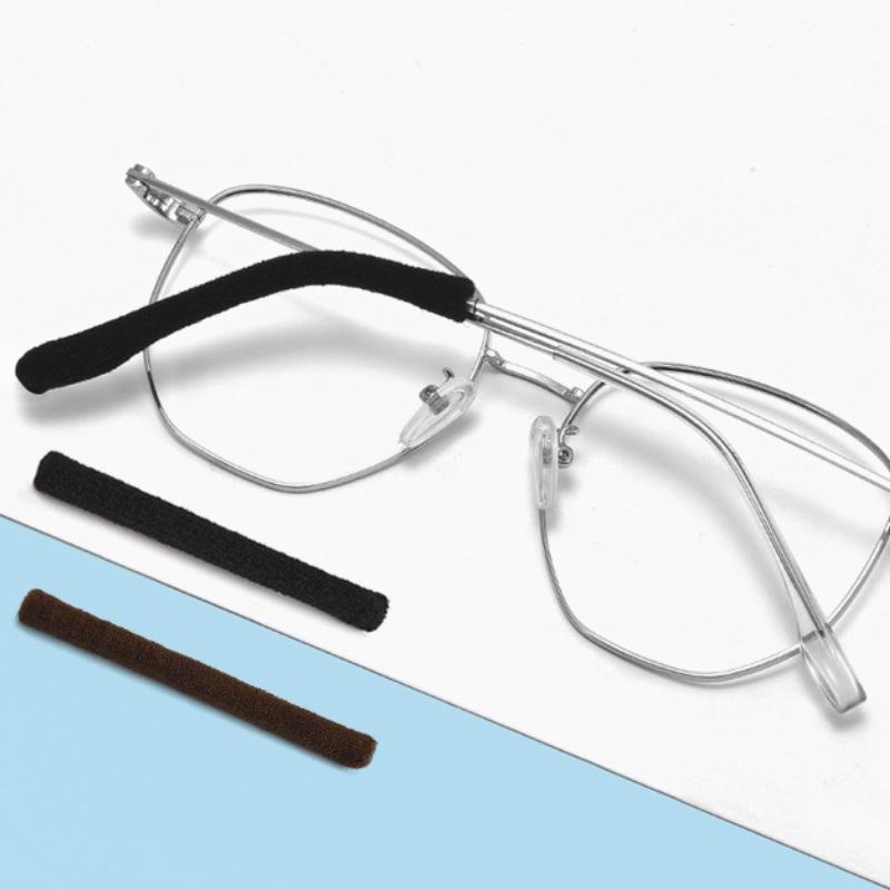 3Pairs 72mm Anti-Slip Eyeglass End Temple Tips Soft Fabric Frame Leg Glasses Retainer Cushion Ear Sock Sleeve Comfort Eyewear