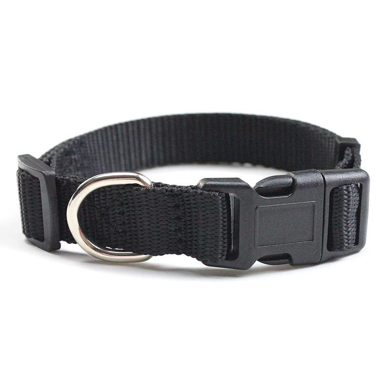 

Adjustable Solid Color Polyester Pet Collar with Alloy Buckle for Cats and Small-Medium Dogs S [1.5*28-43cm] for 5-12KG
