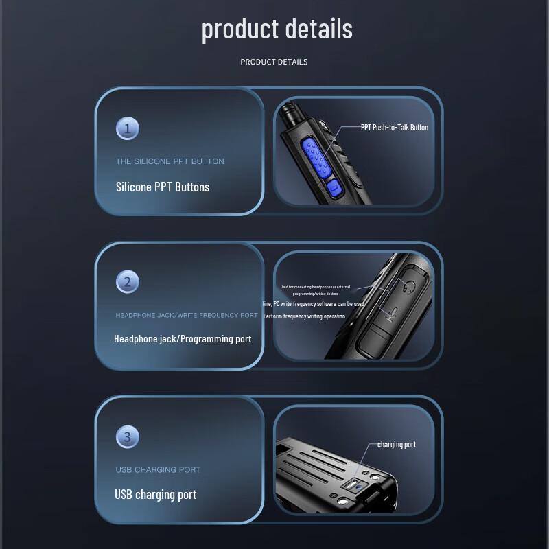 TCL HT8 Plus Noise Cancelling High-Power Walkie-Talkie (CN version)