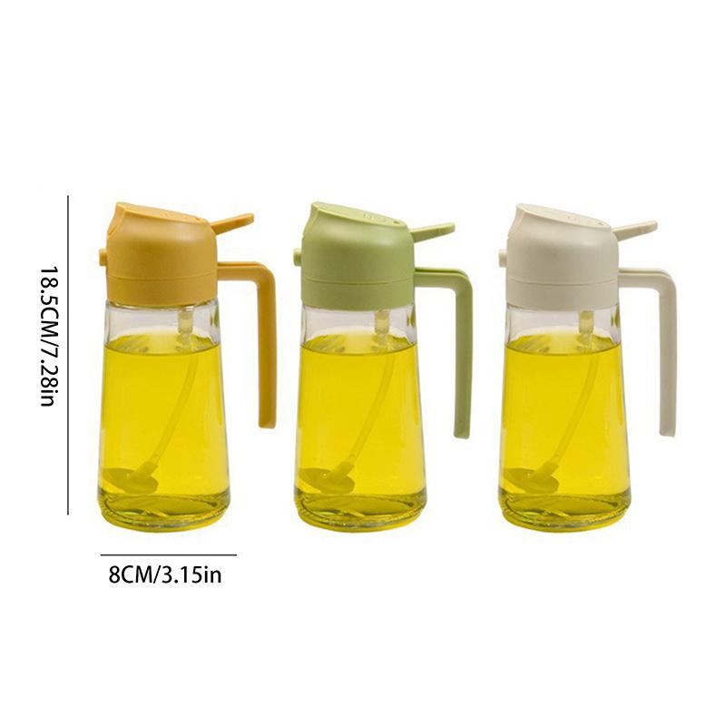2 In 1 470Ml Plastic Spray Oil Sprayer Bottle Spray Oil Dispenser Bottle Oil Jar Cruet Bbq Kitchen Baking Roasting Picnic Tool