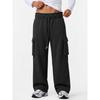 Men's Casual Color Sweatpants with Elastic Waistband - Loose Fit Straight Leg Joggers for Everyday Wear