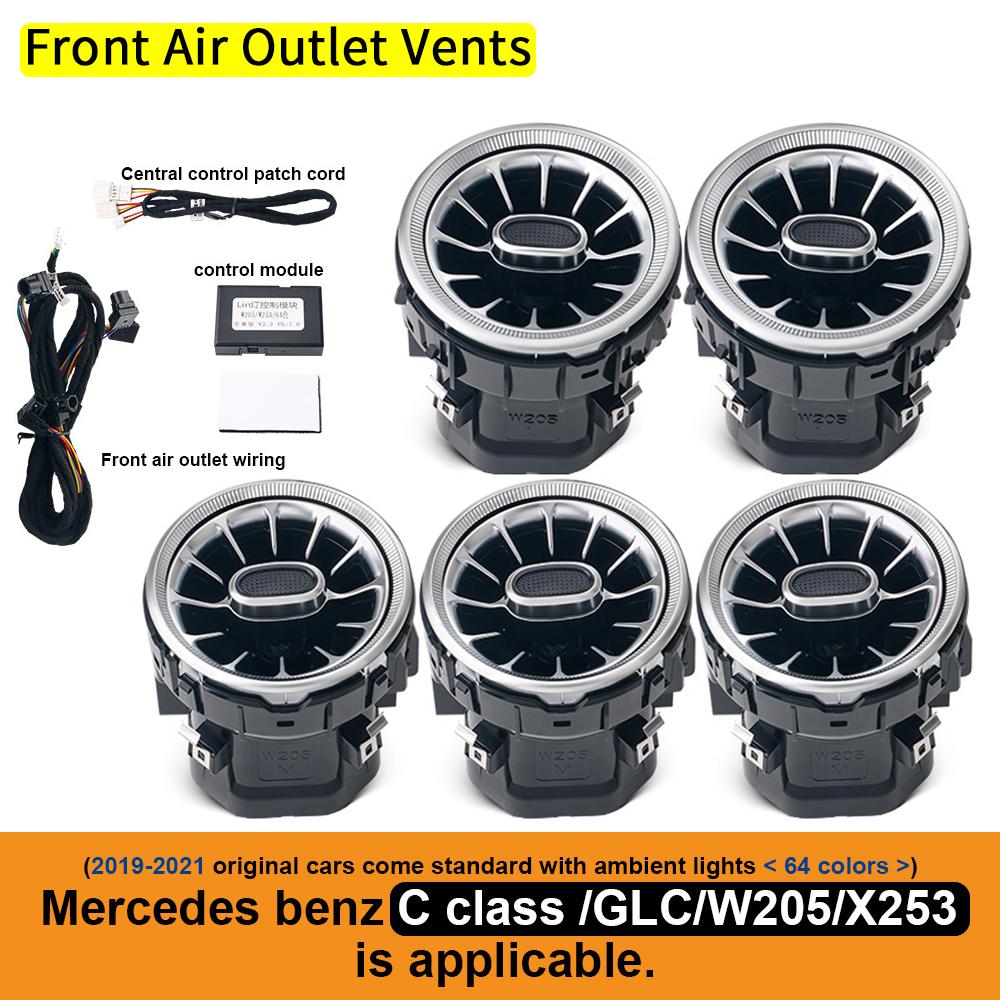 For Mercedes Benz W205 C-Class GLC X253 W213 E-Class W222 S-Class W117/W156/W176 CLA GLA Turbine Nozzle Air Vents Ambient Light