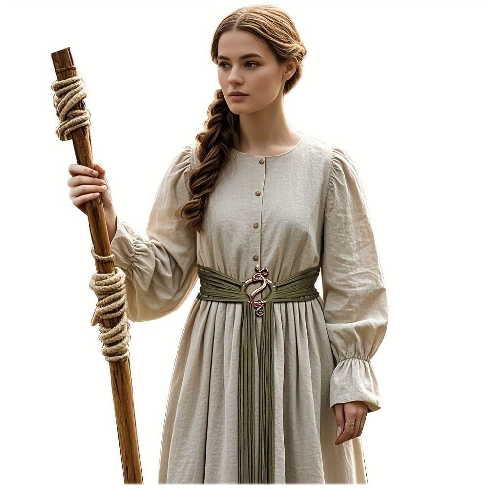 PU Leather, Metal Rope Ring Knotted Belt Decoration Viking Crossbody Chain  Witch Outfit