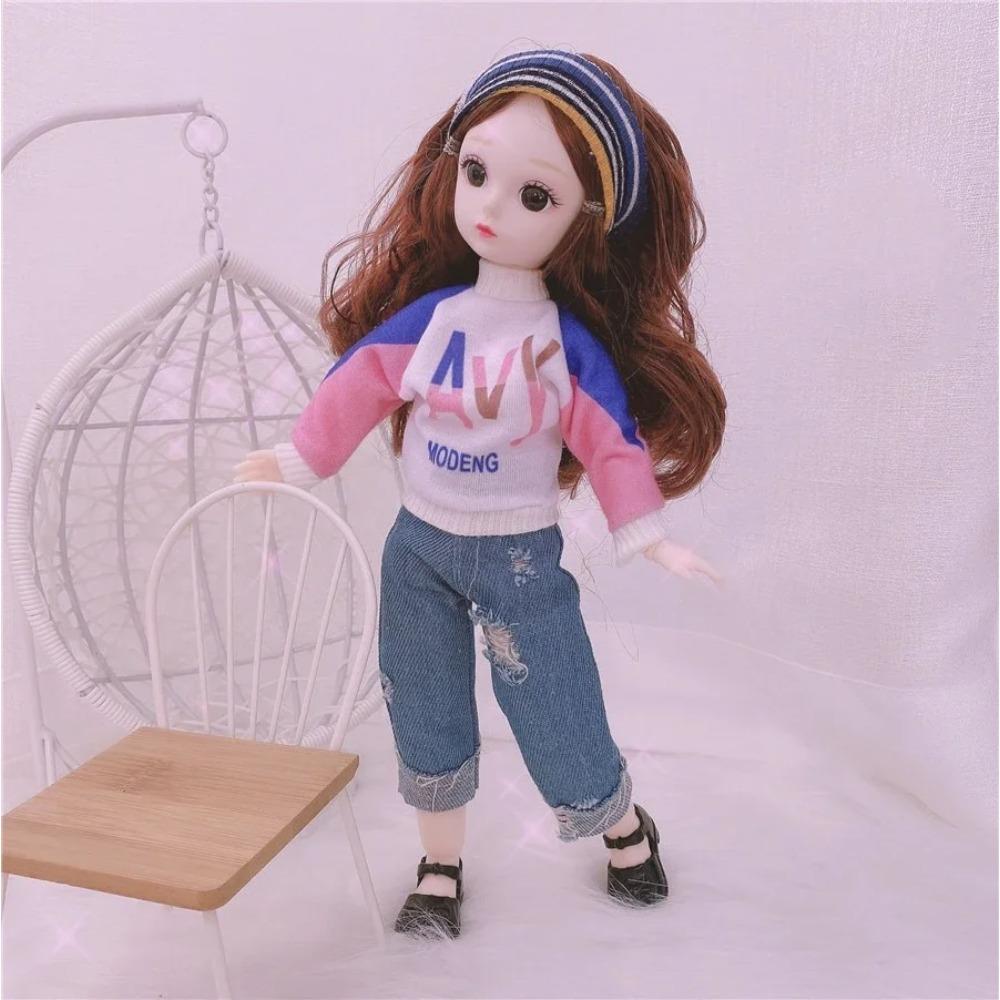 30cm Girls Dress Up Doll 1/6 Movable 20 Joints Cute Sweet Face Festival Birthday Gift BJD Princess Doll Toy with Clothes Shoes