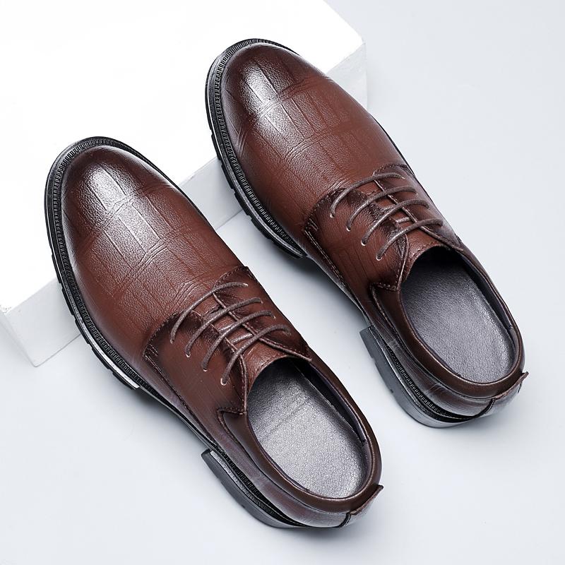 Youth Formal Mens Oxford Shoes Handmade Soft Casual Shoes Genuine Leather Formal Dress Footwear Man Leather Derby Shoes Sneakers