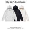 Autumn Retro Unisex Heavyweight Hoodie: Baby's Breath Hua Cotton Crew Neck Sweatshirt