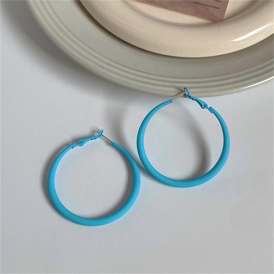 

Анкела Червоні Великі Круглі Сережки-кільця для Жінок Модні Прості Гіперболізовані Геометричні Коло Huggie Петлі Ювелірні Вироби Брінкос Біжутерія Подарунок синій