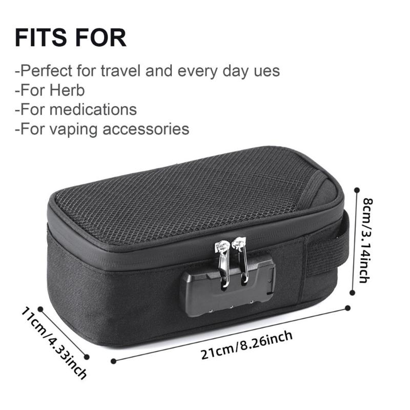 Tragbare geruchsdichte Pfeifentasche mit personalisierbarem Sicherheitscode und flexibler Organisation, Heimzubehör, täglicher Gebrauch