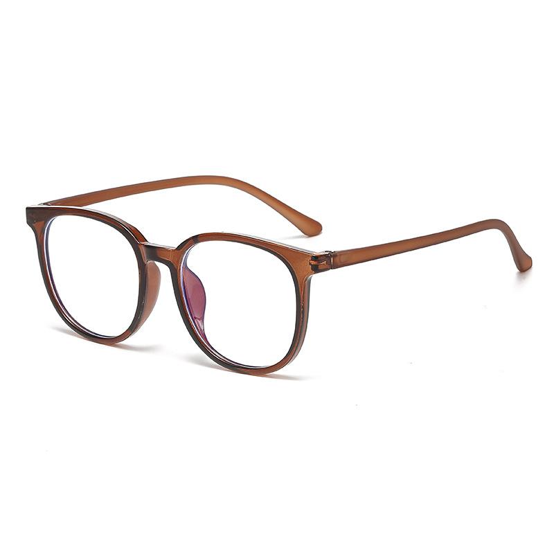 14529 Round Frame High Sense Tr90 Plain Thin Glasses Frame 2023 Versatile Fashion Internet Celebrity Street Shot Flat Mirror