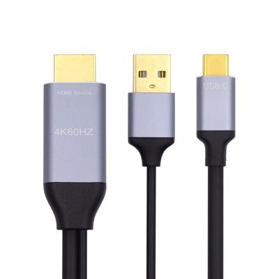 Xiwai Reversible HDMI To USB-C Cable, 4K HDMI 1.4 Source To USB 3.1 Type C Male HDTV Cord for Laptop Monitor, 1.8m
