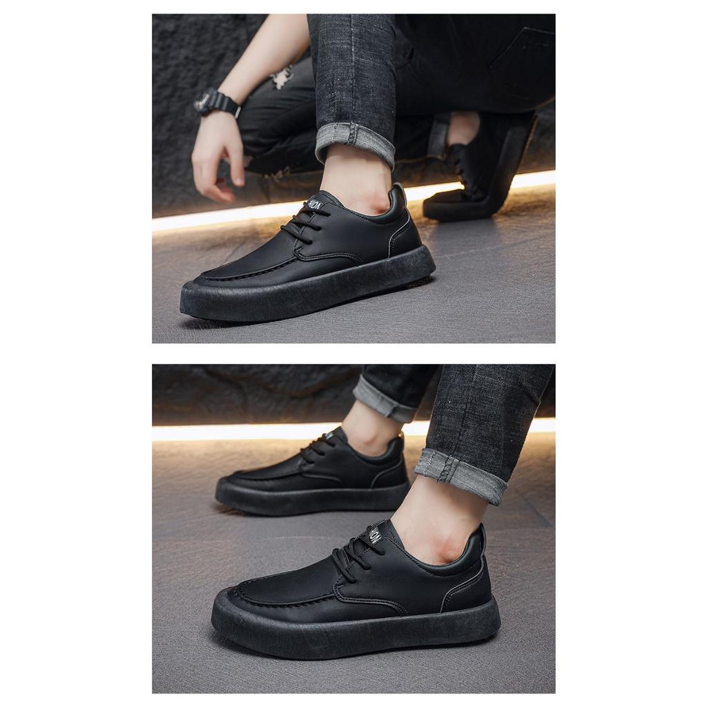 Scarpe con Suola Spessa Scarpe da Uomo Moda in Pelle, Scarpe Sportive e Casual di Tendenza Centinaia di Scarpe Singole Stile Britannico