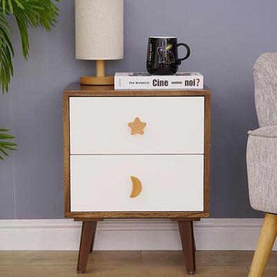Nordic Star Moon Cloud Children's Wardrobe Handle - Solid Wood