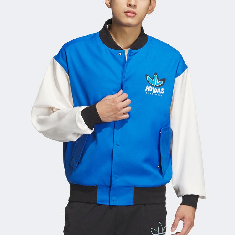 adidas Originals Trefoil Special Edition Bomberjacke mit Herz-Logo, Unisex-Jacken, Blau, IK8664