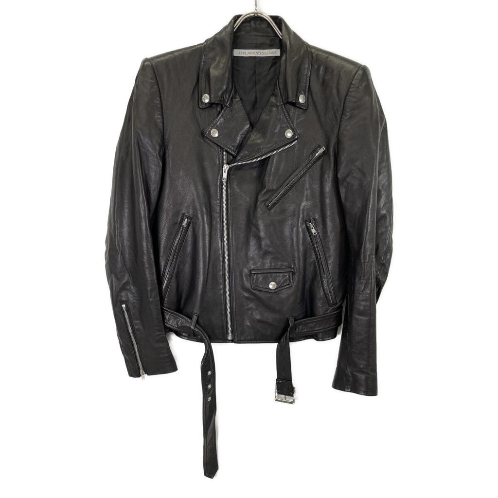 JOHN LAWRENCE SULLIVAN BLACK JLS-04-01 LAMB LEATHER DOUBLE RIDER'S JACKET Jacket 36 blackUsed