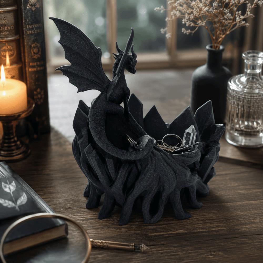 Ornaments Jewelry Holder Gothic Style Storage Organizer Dragon Storage Bowl Gift For Dragon Lover