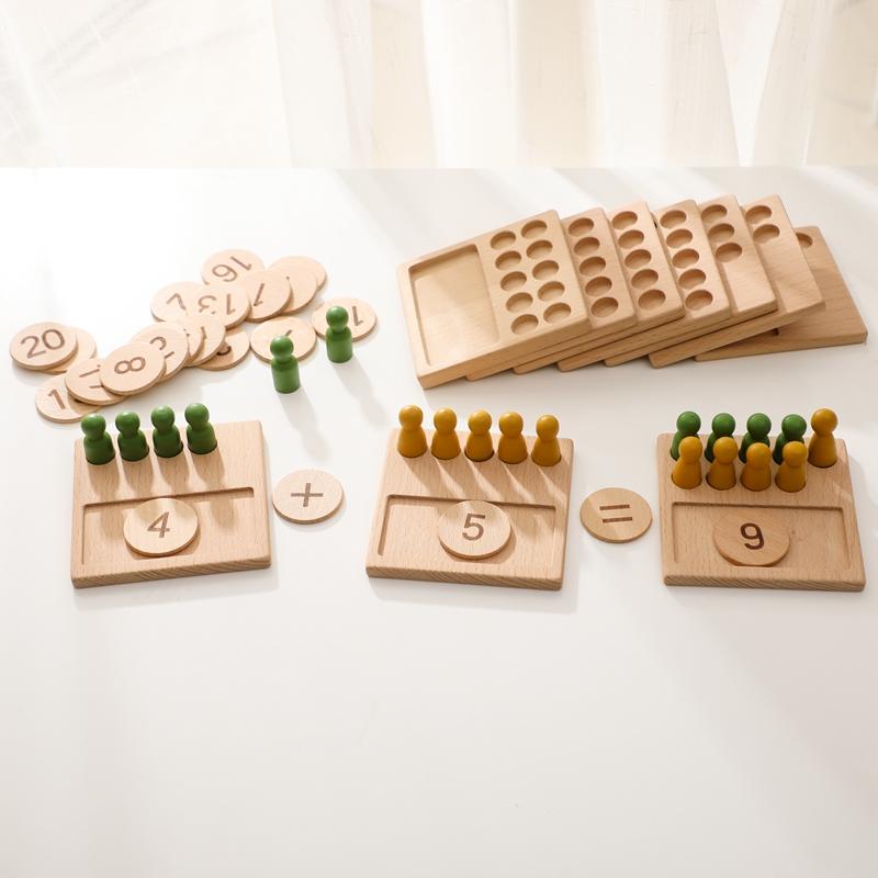 Interesting Toys Montessori Math Toys Colorful Alphabet Number Shape Matching Wooden Board Baby Early Educational Learning Toys Teaching Material