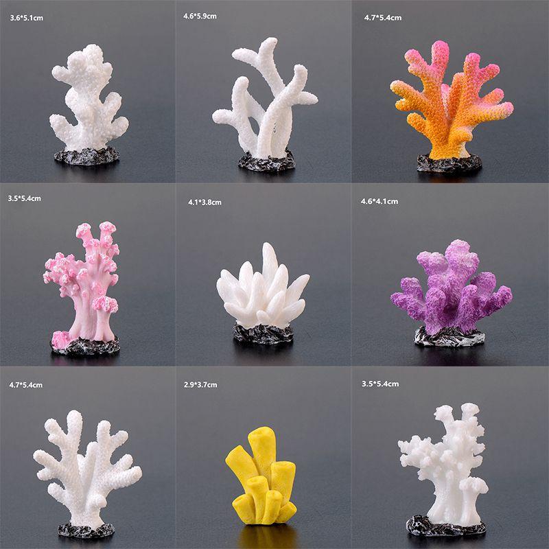 Colorful Resin Coral Ornament For Aquariums And Fish Tanks