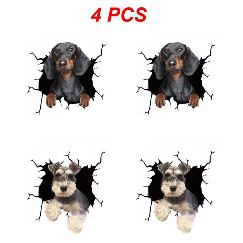 2/3/4PCS Wall Decals Unique Design Can Be Pasted Repeatedly Beautiful Durable Stylish Home Decor Dog Stickers Durable Materials