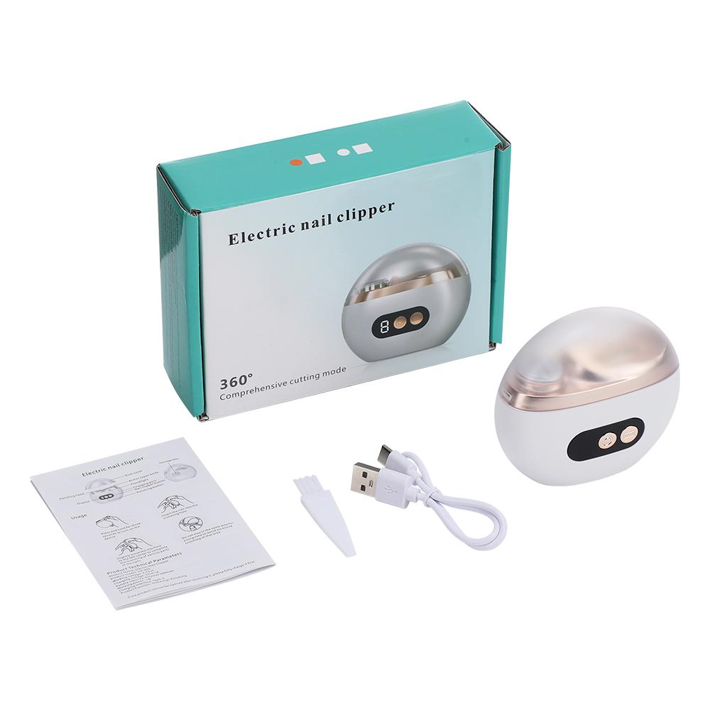 

Automatic Electric Nail Clipper, 2 in 1 Auto Fingernail Cutter & Polishing Grinder for Baby Senior Adults, 3-Speed Nail Trimmer білий