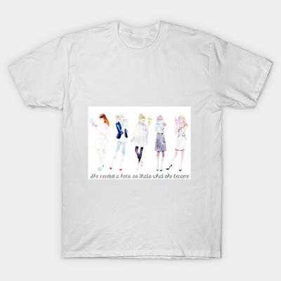 Camiseta Feminina Heros Book Harajuku Estampa Kawaii Camiseta Verão Manga Curta Camiseta Feminina Top Tee