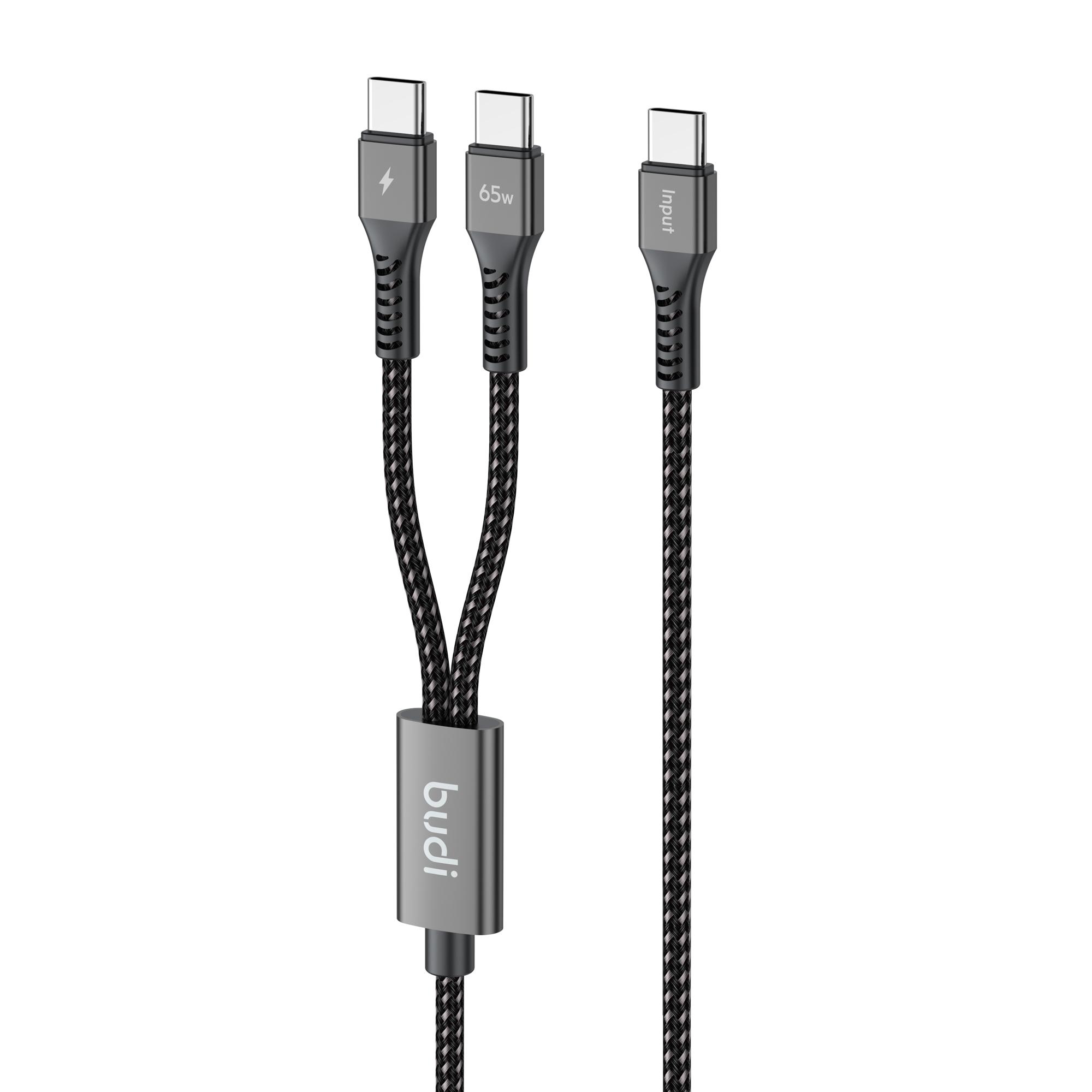 Durable Data 2 in 1 65w Fast Usb Charging Cable Universal Multi Function Cell Phone/type-c/android Charger Cord 1.2 m