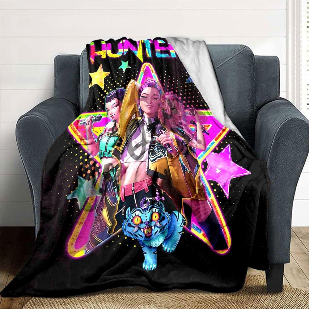 1pc Hunter X (4) Blanket Soft Warm Throw for Home, Office, Travel All Season Cozy Bedding Gift, Office Cozy AccessoryB04