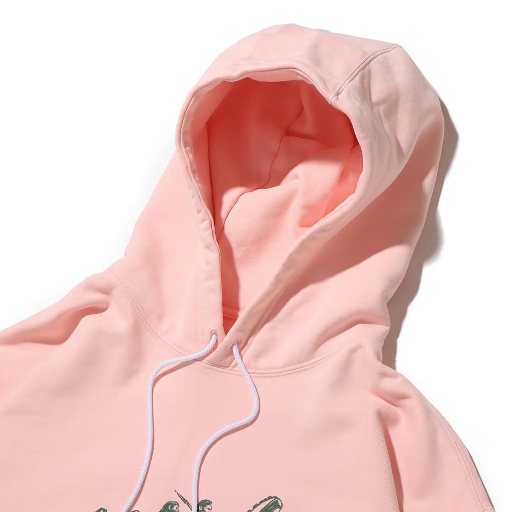 Nike Graphic Print Hoodie With Drawstring And Pocket Men Tops Light-Pink FQ6898-610