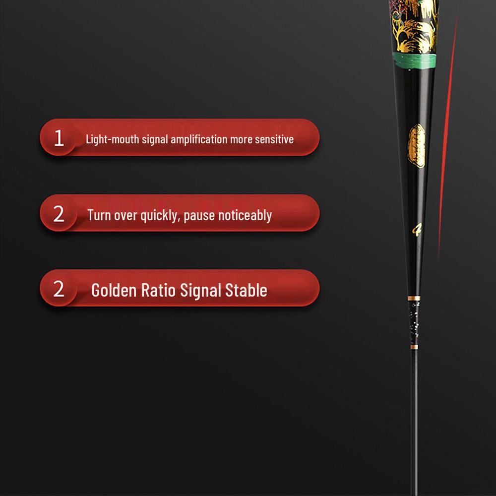 High Sensitivity Crucian Carp Fishing Float with Enhanced Visibility for Light Bites - Thickened Tail and Thin Tip for Precision.