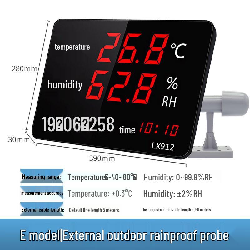 Large Screen Outdoor Industrial Temp & Humidity Meter