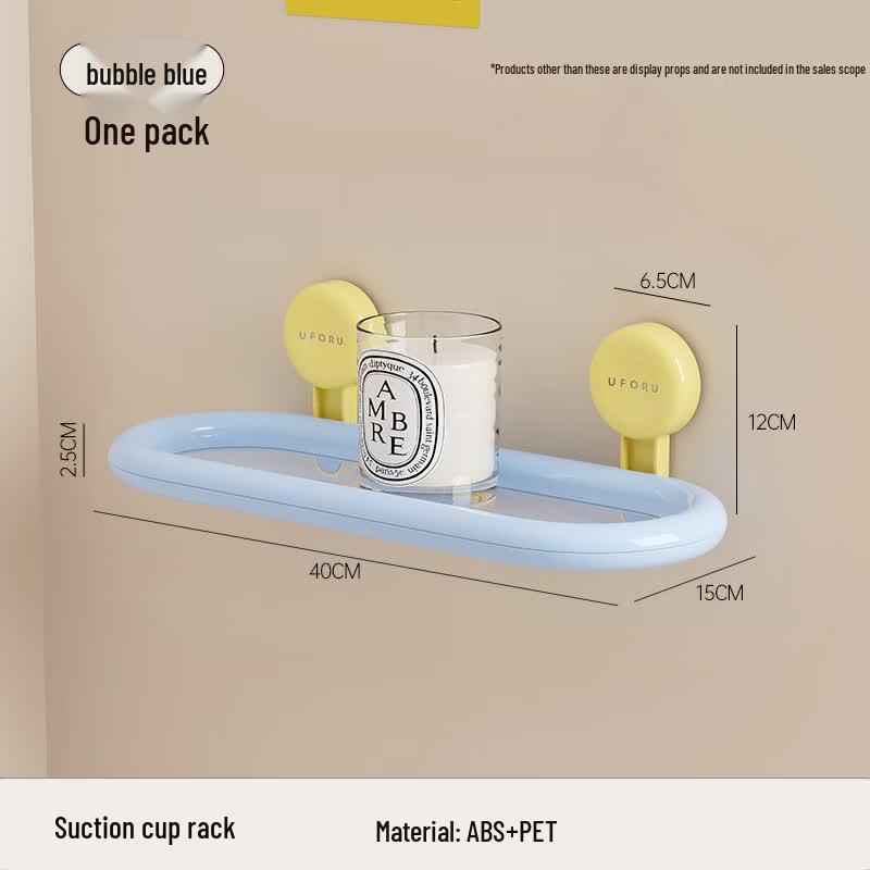 Suction Cup Wall-Mounted Bathroom Shelf