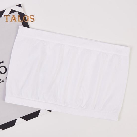 Women Invisible Tube Top Bra Strapless Padded Wireless Anti-slip Push Up Soft Anti-exposure Solid Color Elastic Lady Bandeau Bra Women Underwear