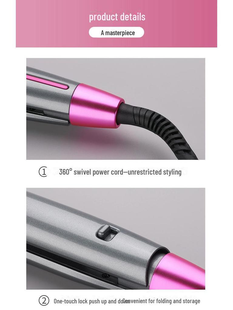 High-Demand Infrared Negative Ion LCD Violet Wide Plate Hair Straightener