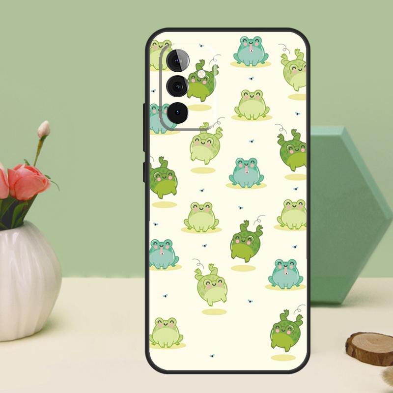 Cute Green Frog For Samsung Galaxy A06 A16 A26 A36 A56 A52 A53 A33 A13 A34 A54 A14 A15 A35 A55 A22 A32 Case