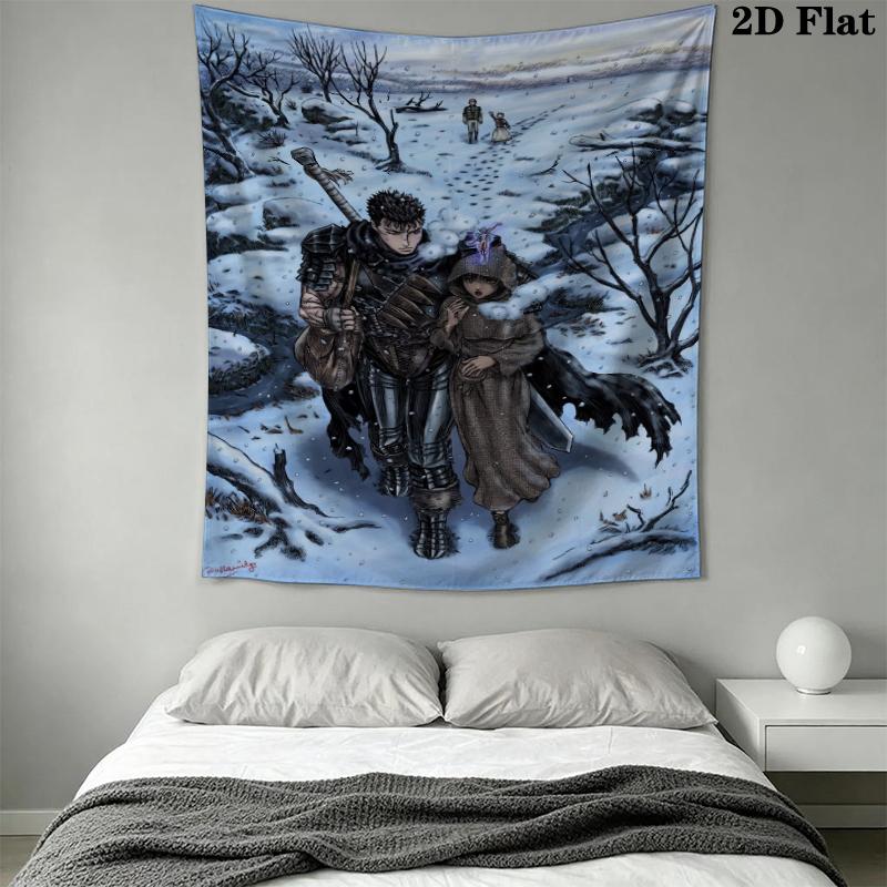 Tapisserie murale Berserk Accroche murale esthétique Couverture en tissu imprimé Tapisseries décoratives pour chambre à coucher salon Décoration intérieure