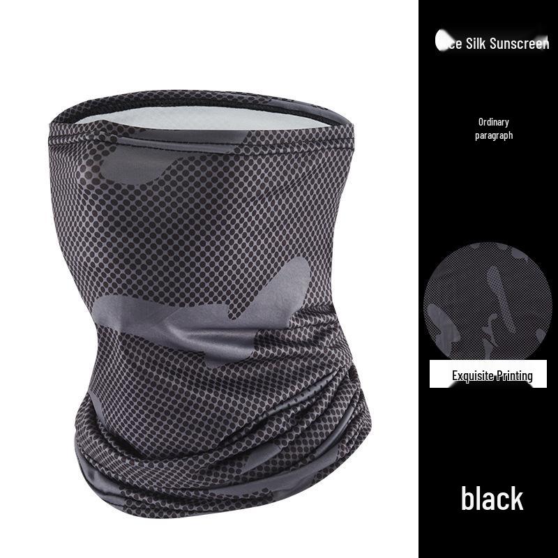 Protection Été Homme Soie Glacée Cagoule Intégrale & Tour de Cou - Masque Solaire d'Extérieur Moto & Cyclisme