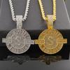 Euro American New Dollar Letter Round Pendant Euro American Fashion Trend Men and Women Hip-hop 5mm Fried Dough Twists Chain Fashion Jewelry