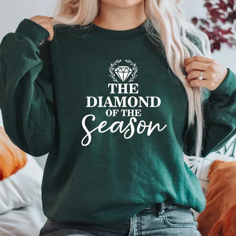 

Толстовка «Бриллиант сезона» Женская толстовка Whistledown s с графическим принтом Толстовки с длинным рукавом Женская одежда XXXL темно-зеленого