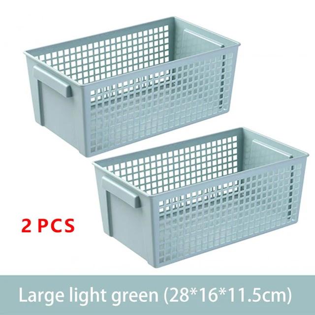 Multi-Purpose Storage Basket Snacks Storage Hollow Rectangular Ins Storage Box Basket Sorting Sundries Plastic Basket