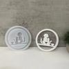 Candle Holder Silicone Molds Rings Cats Dog Candlestick Mould Craft Supplies Plaster Molds for Table Decorations