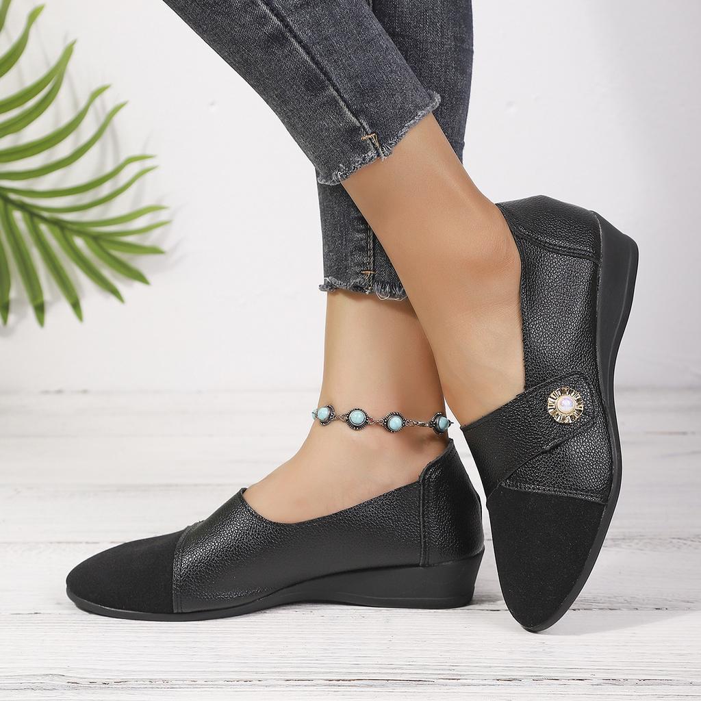Fashion Woman Shoes Soft Leather Low Heels Shoes Women's Elegant Flats 2025 Casual Flat Shoes Women Footwear New Loafers Zapatos Mujer