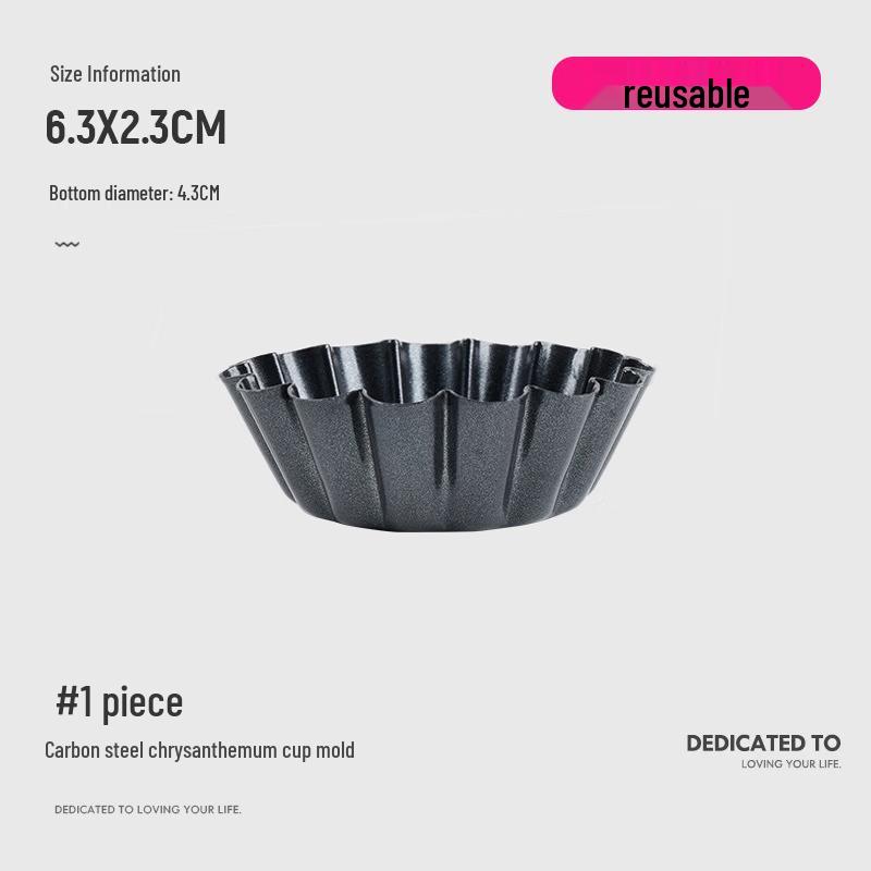 5-Piece Carbon Steel Chrysanthemum Tart Molds