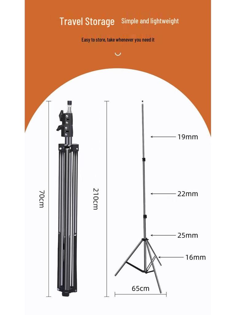 Telescopic 2.1m Phone Holder Tripod & Selfie Stick with Floor Stand